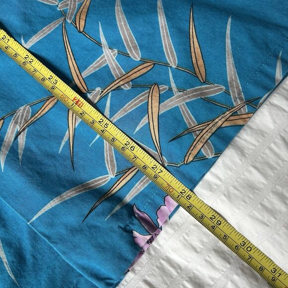 VTG Fast Breakers Cotton Hawaiian Shirt Irises Mens Large Resort Wear USA Made - Picture 11 of 15